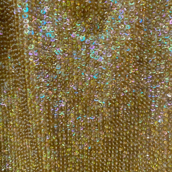 EUC BEBE S Gold Sequin Tank Top - Picture 5 of 7